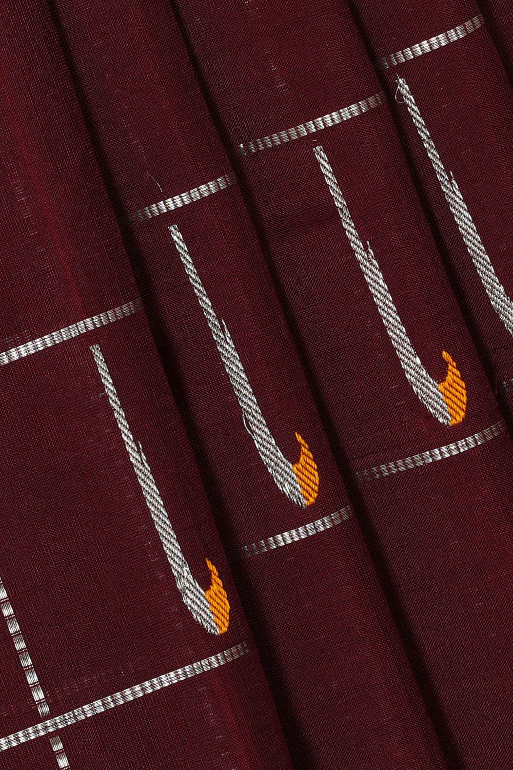 Image of Venkatagiri Silk Maroon Saree